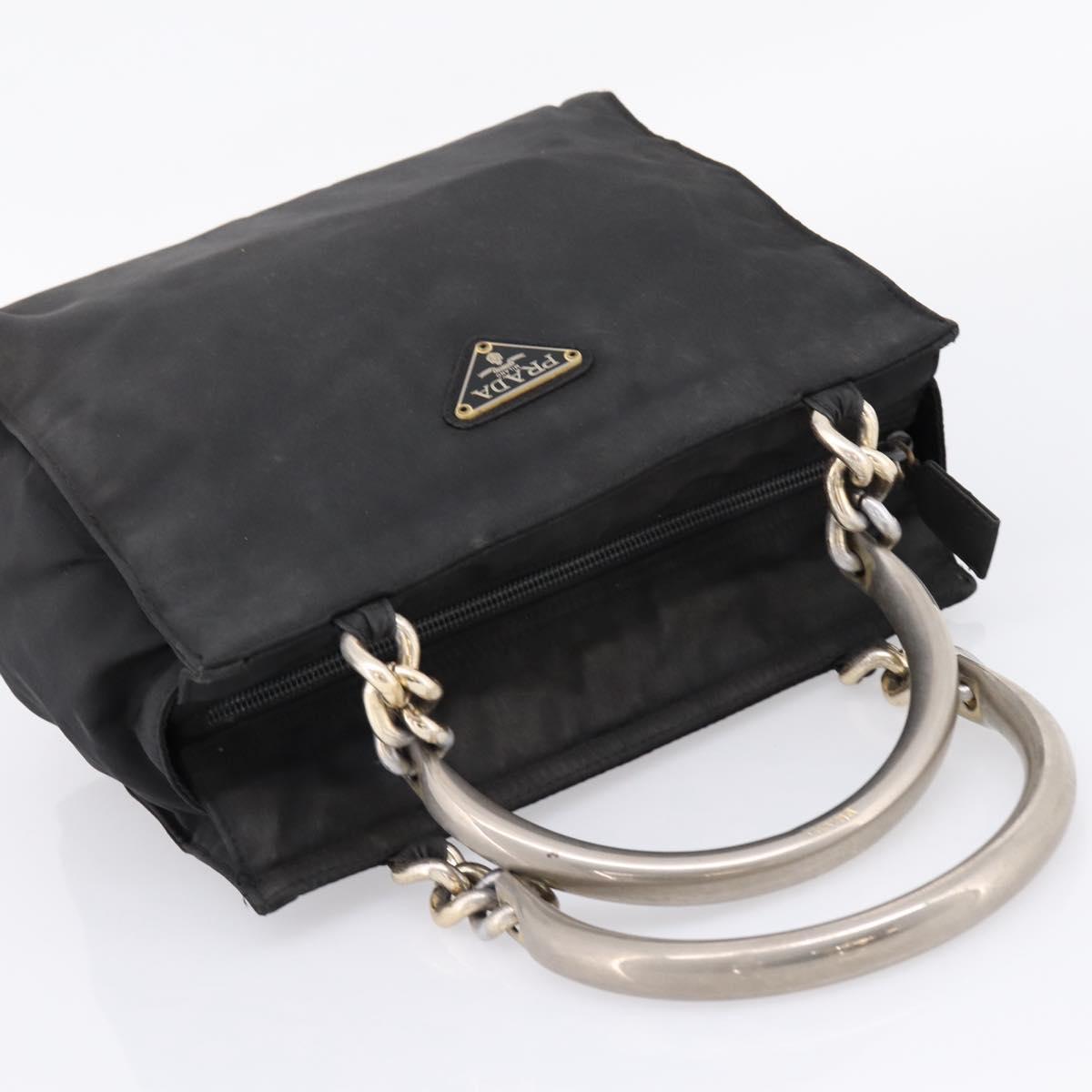 PRADA Backpack Hand Bag Nylon 4 Set Black Silver Auth bs33168