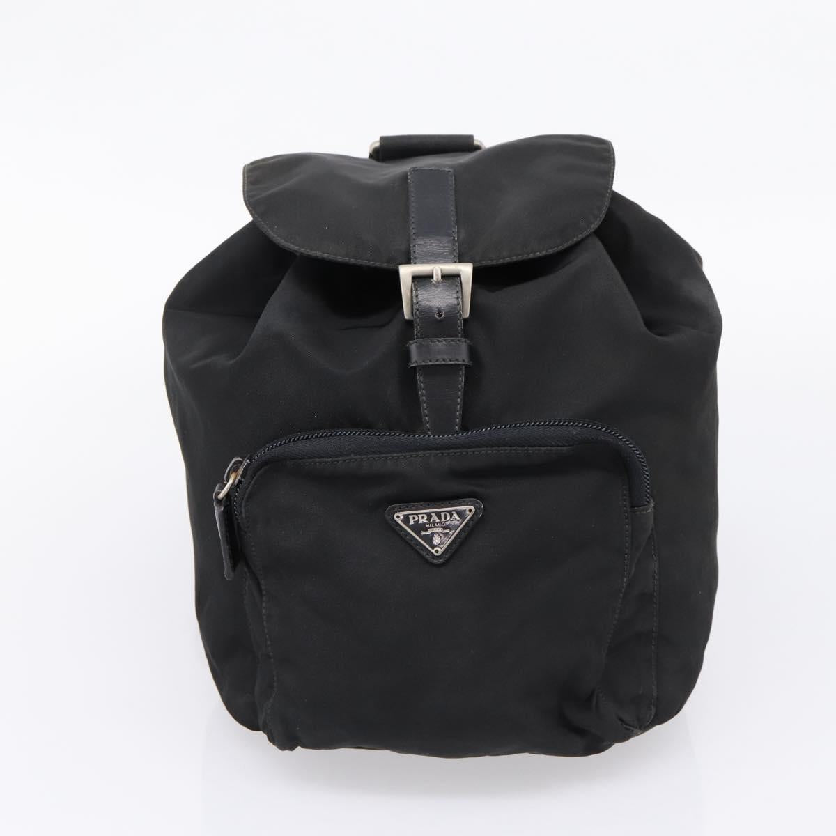 PRADA Backpack Hand Bag Nylon 4 Set Black Silver Auth bs33168