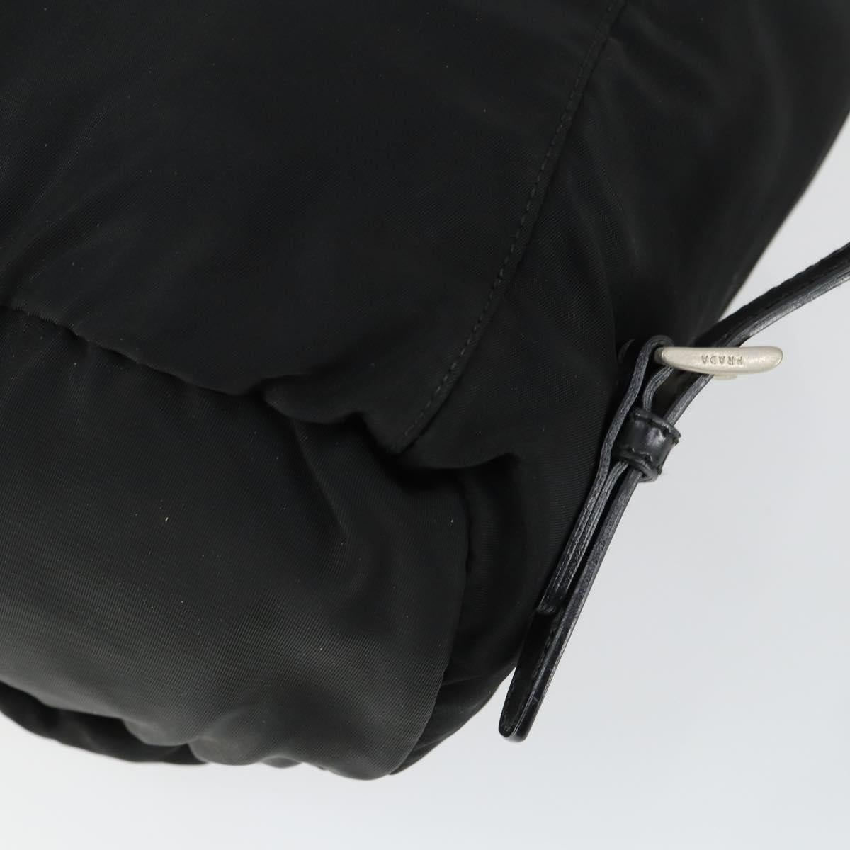 PRADA Backpack Nylon Black Silver Auth bs33169
