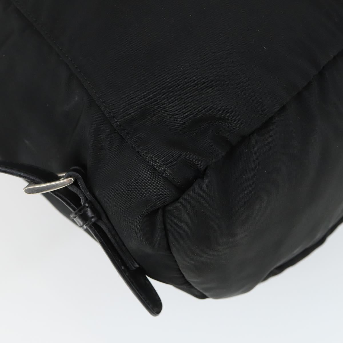 PRADA Backpack Nylon Black Silver Auth bs33169
