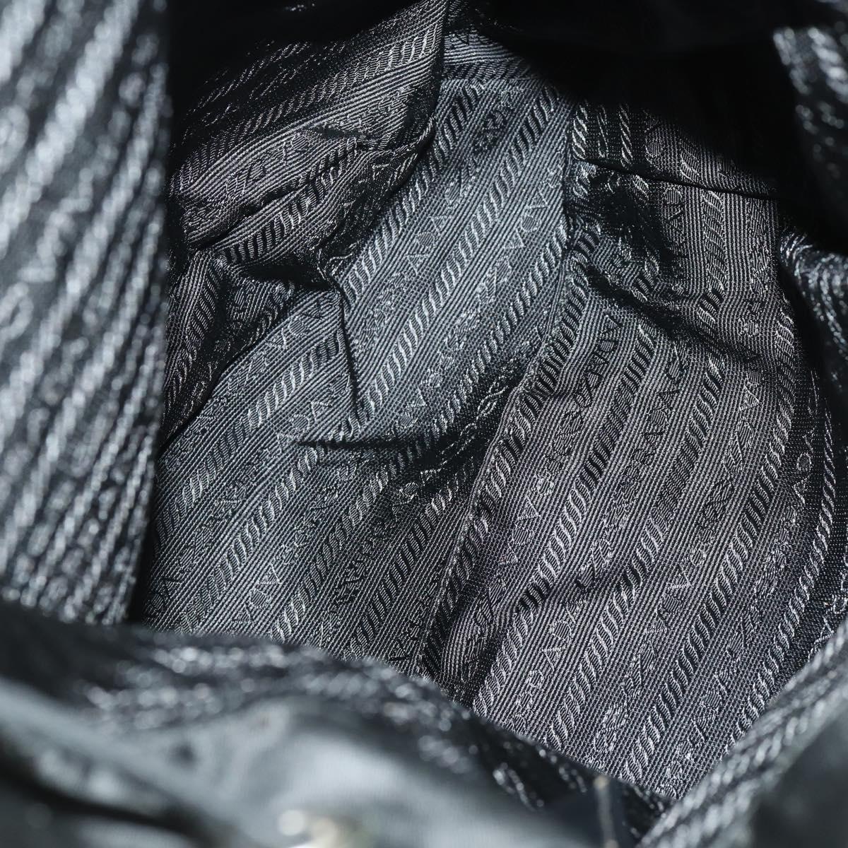 PRADA Backpack Nylon Black Silver Auth bs33169