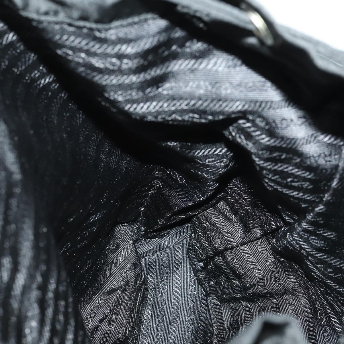 PRADA Backpack Nylon Black Silver Auth bs33169