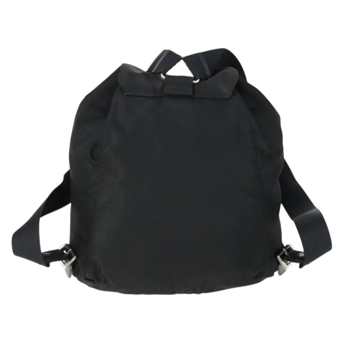 PRADA Backpack Nylon Black Silver Auth bs33169