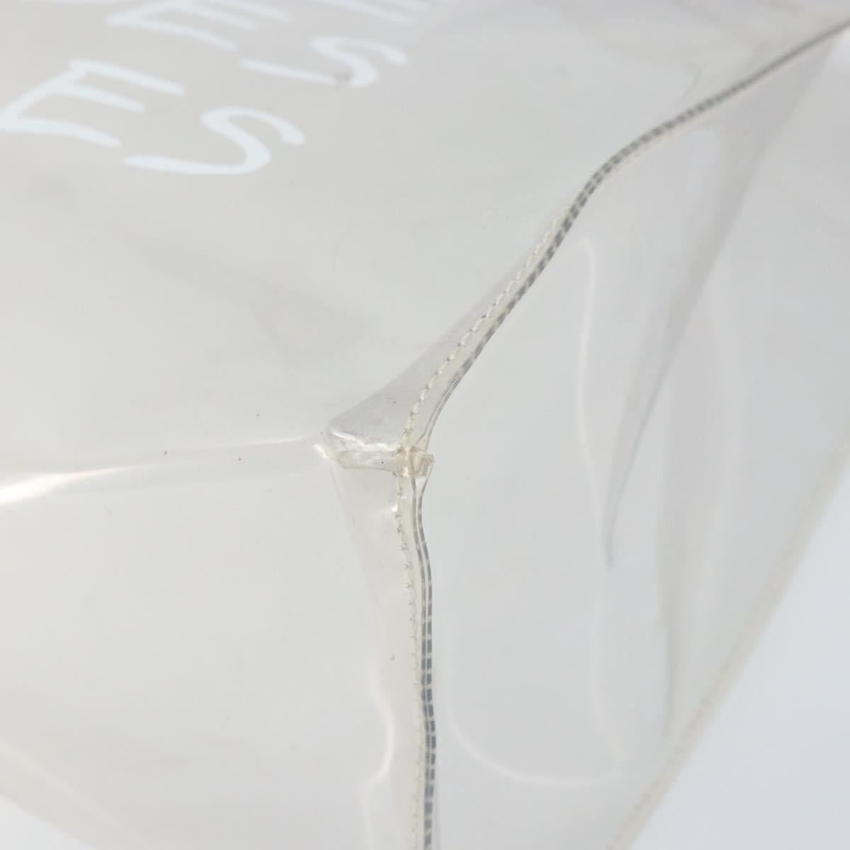HERMES Vinyl Kelly Hand Bag Vinyl Clear Auth bs33185