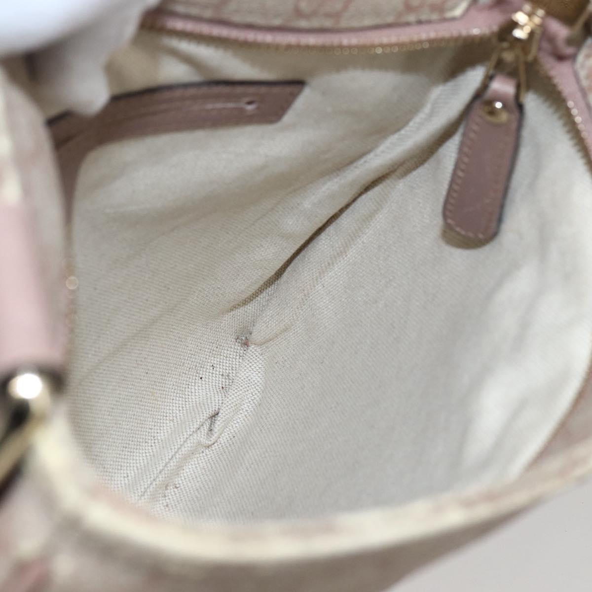 GUCCI GG Supreme Shoulder Bag PVC Pink Gold 295257 Auth bs33194