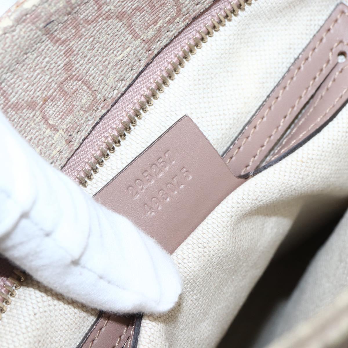 GUCCI GG Supreme Shoulder Bag PVC Pink Gold 295257 Auth bs33194
