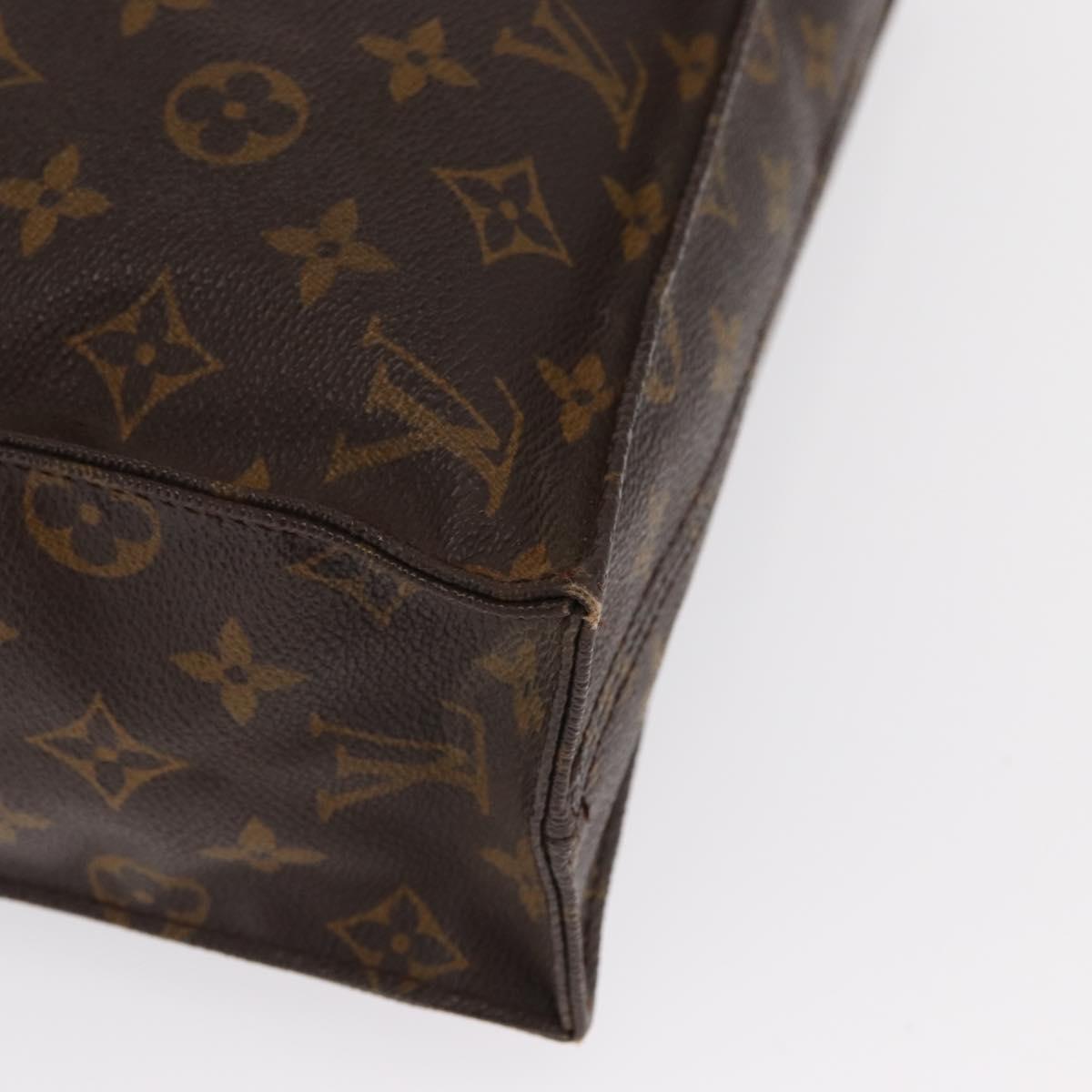 LOUIS VUITTON Monogram Sac Plat Hand Bag M51140 LV Auth bs33196