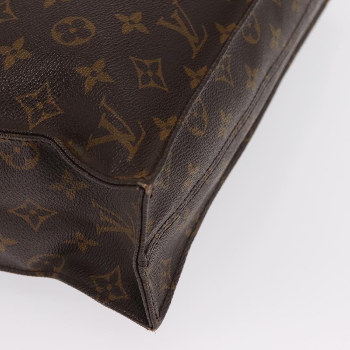 LOUIS VUITTON Monogram Sac Plat Hand Bag M51140 LV Auth bs33196