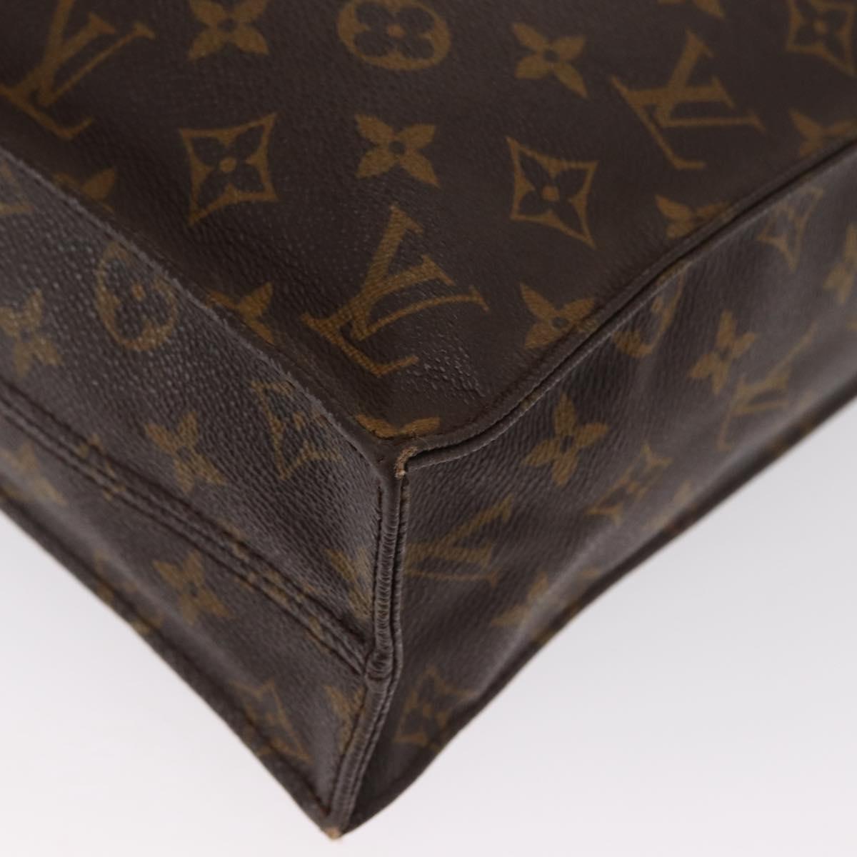 LOUIS VUITTON Monogram Sac Plat Hand Bag M51140 LV Auth bs33196
