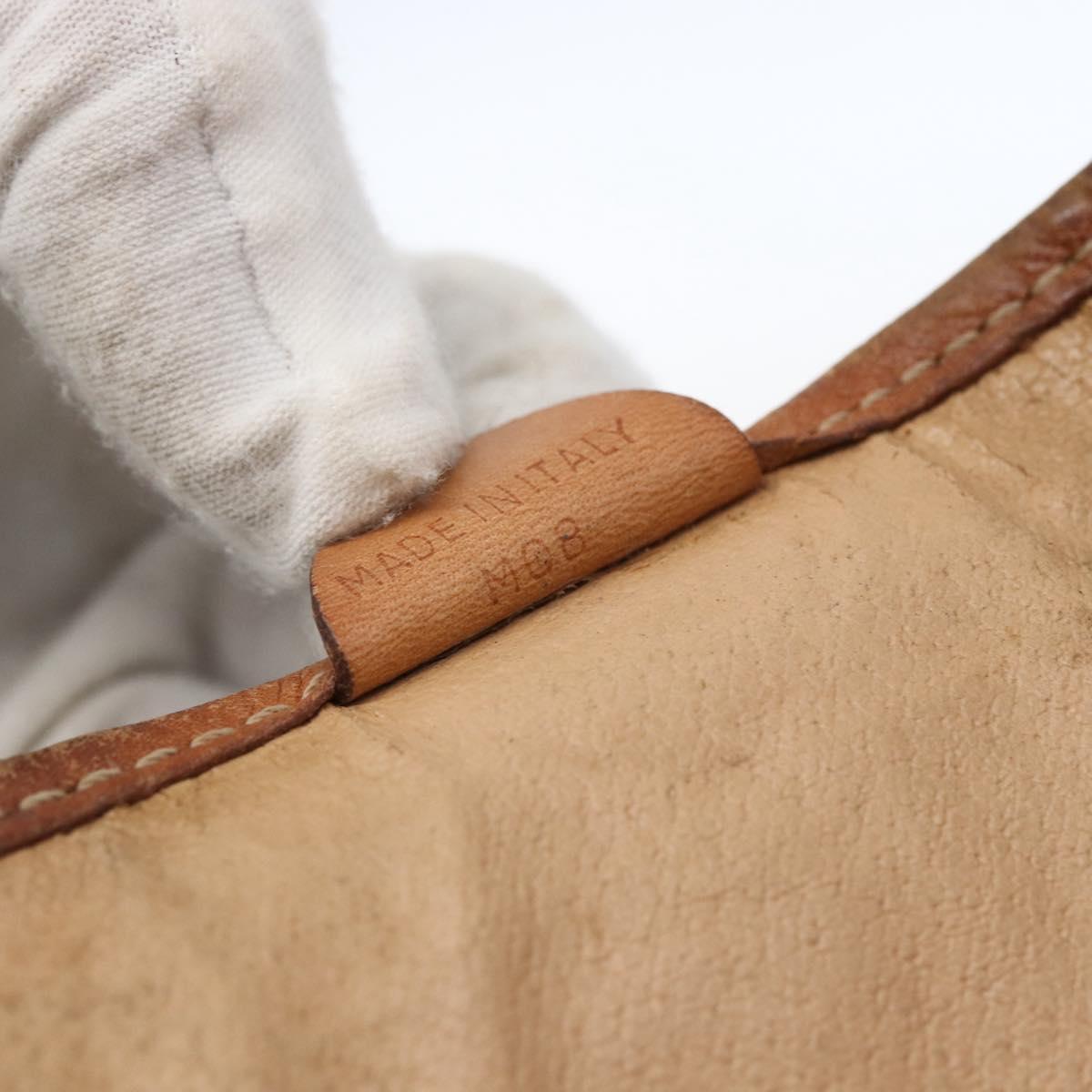 CELINE Macadam Canvas Tote Bag PVC Leather Brown Gold Auth bs33207