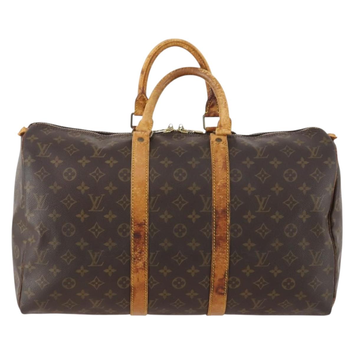 LOUIS VUITTON Monogram Keepall 45 Boston Bag M41428 LV Auth bs33215