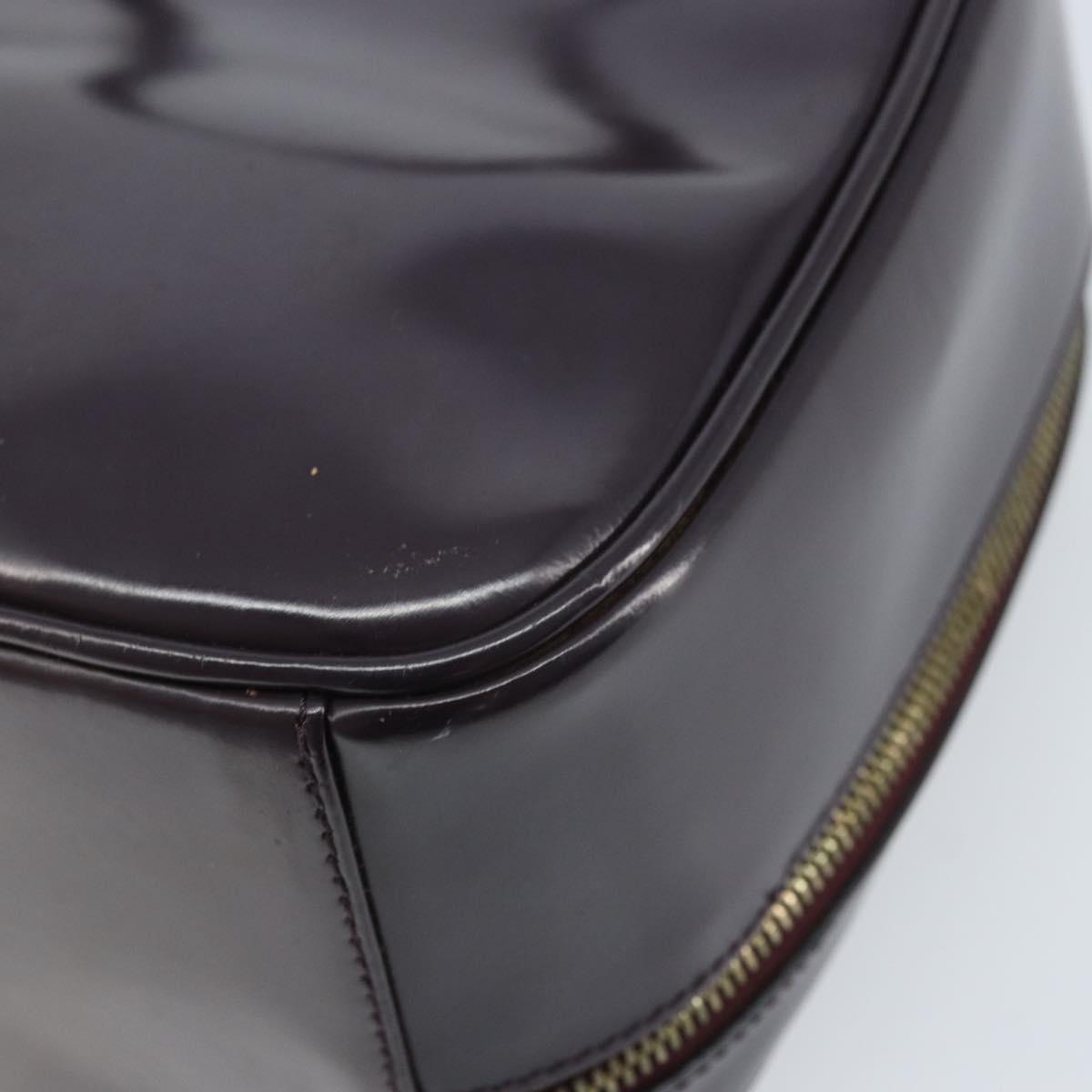GUCCI Bamboo Hand Bag Patent leather 2way Purple Gold 000 270 0323 Auth bs33222