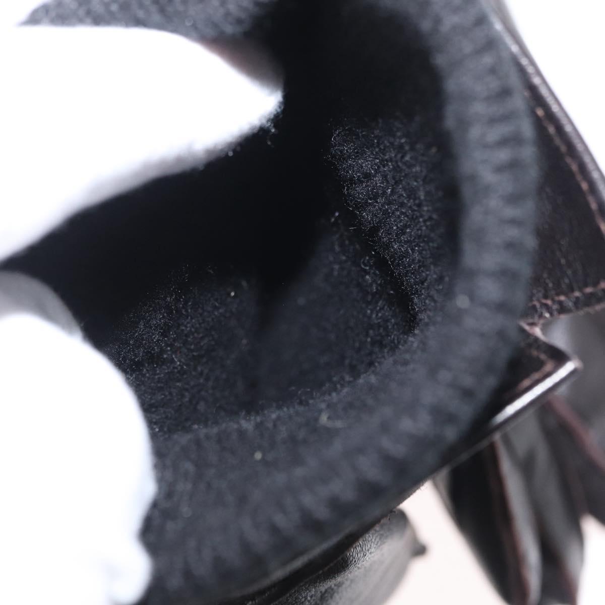 GUCCI Gloves Leather Black Auth bs33223