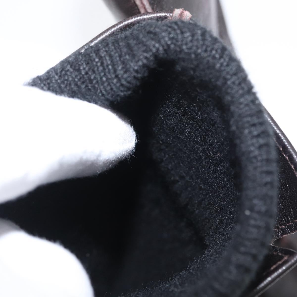 GUCCI Gloves Leather Black Auth bs33223