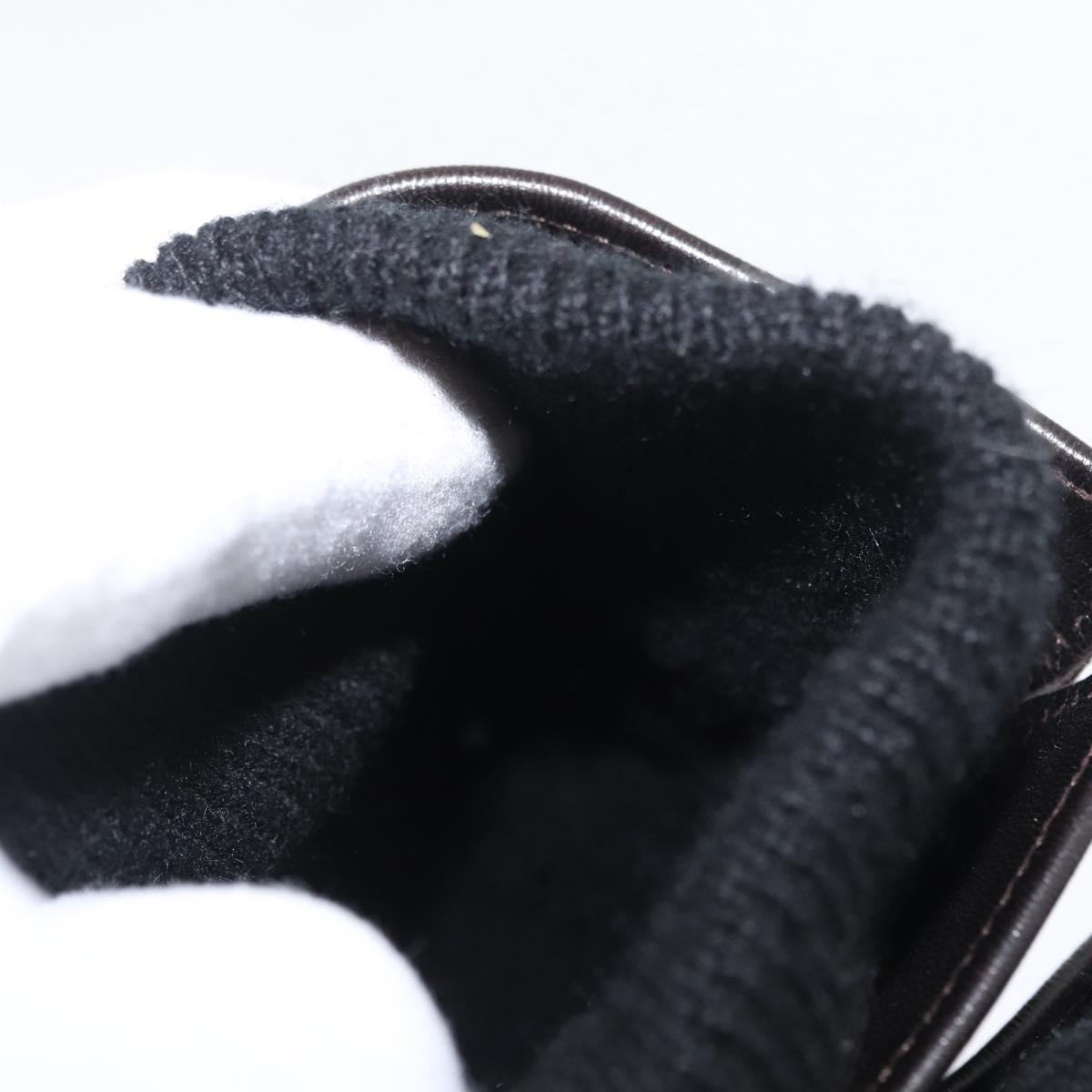 GUCCI Gloves Leather Black Auth bs33223