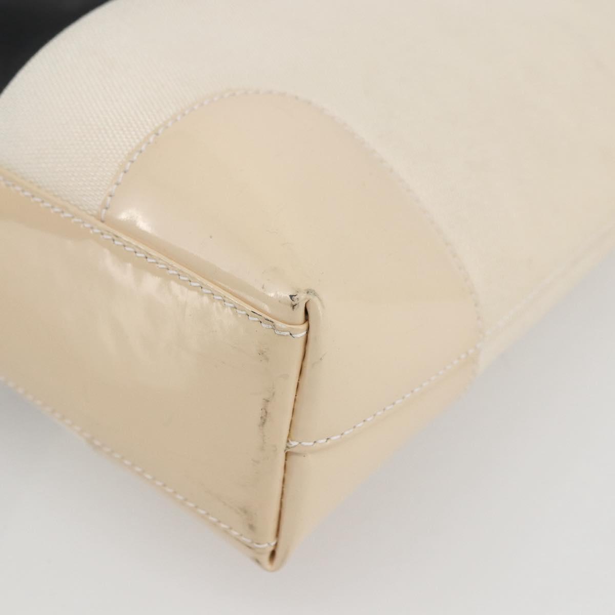 GUCCI Shoulder Bag Canvas White Gold 001 4231 Auth bs33225