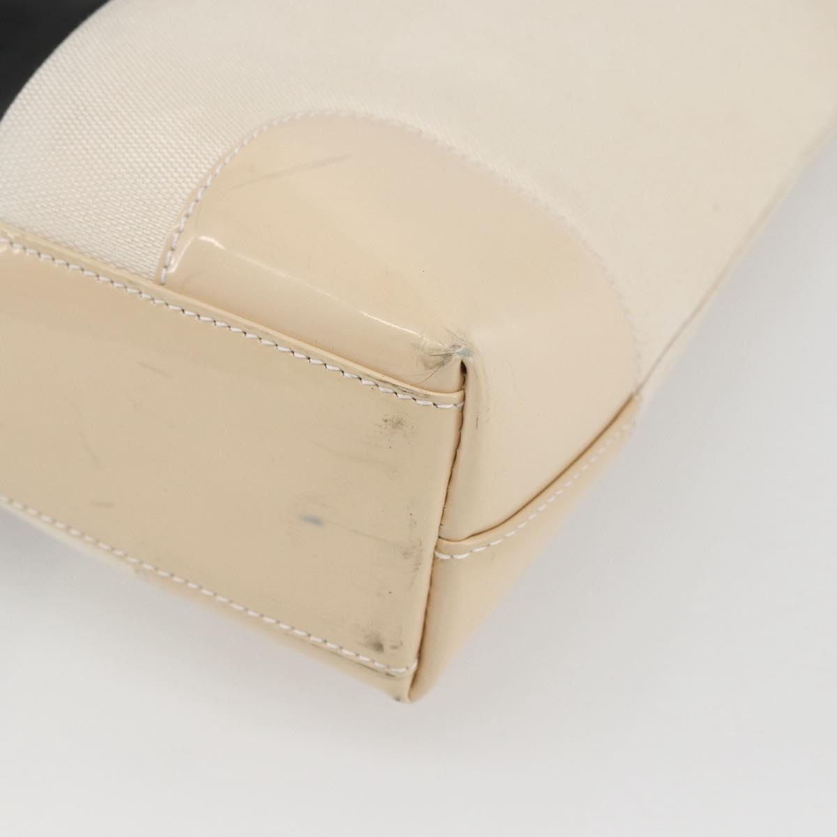 GUCCI Shoulder Bag Canvas White Gold 001 4231 Auth bs33225