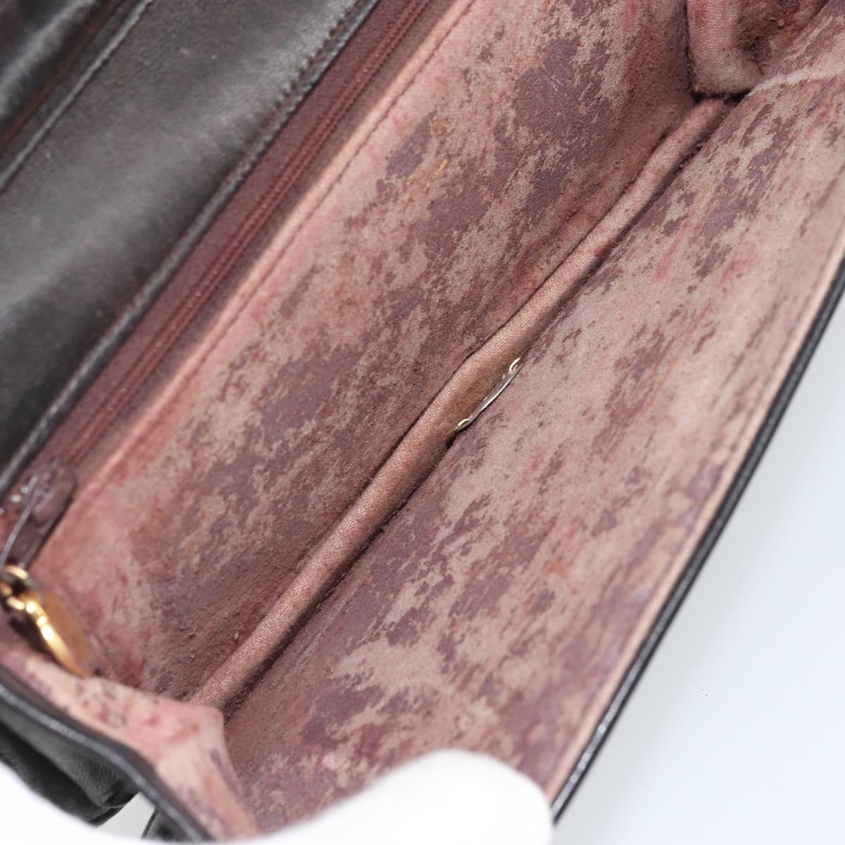CHANEL Matelasse Chain Shoulder Bag Lamb Skin Black Gold CC Auth bs33250