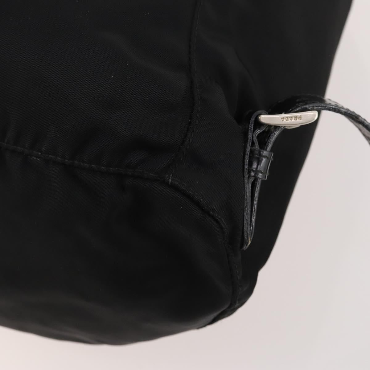 PRADA Backpack Nylon Black Silver Auth bs33265