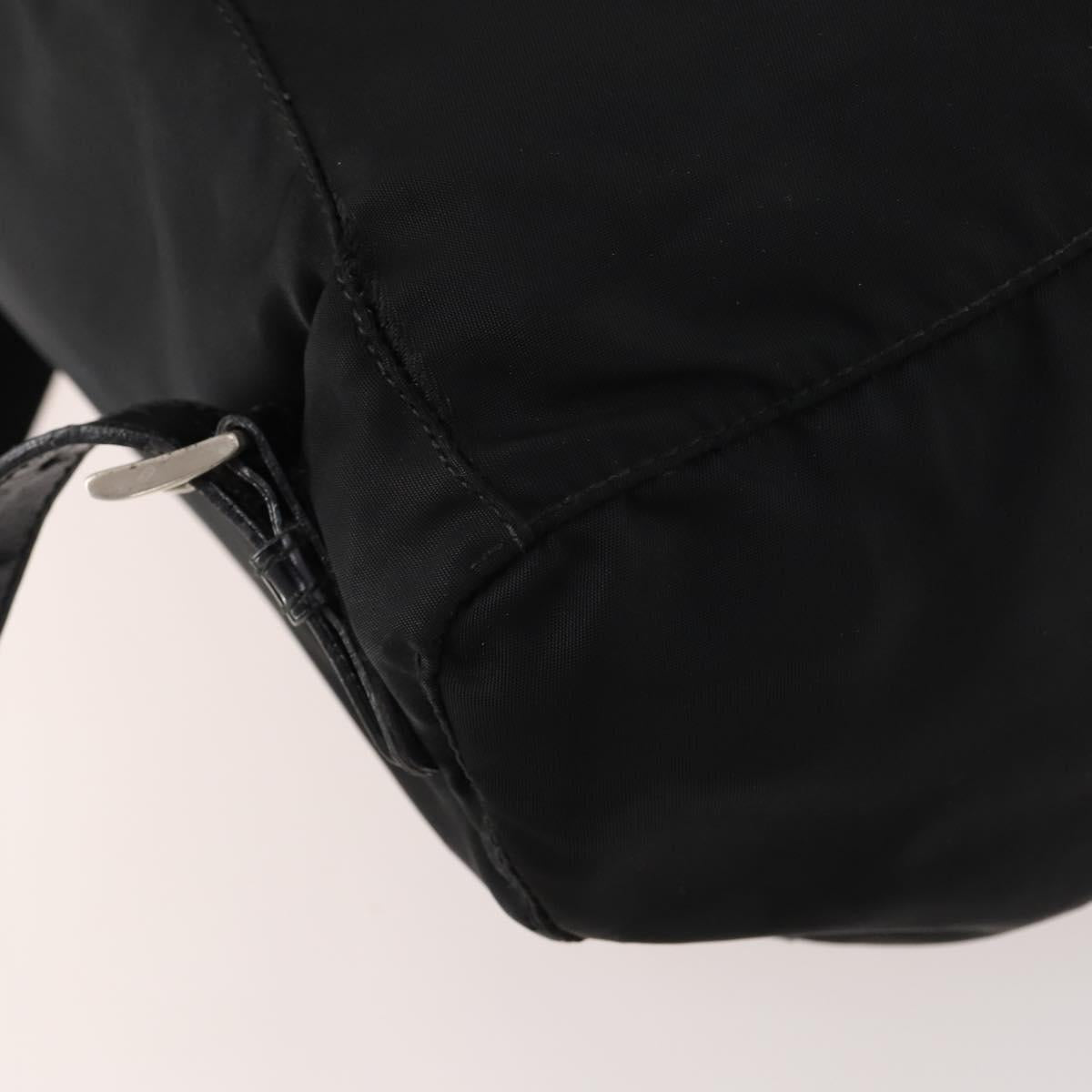 PRADA Backpack Nylon Black Silver Auth bs33265