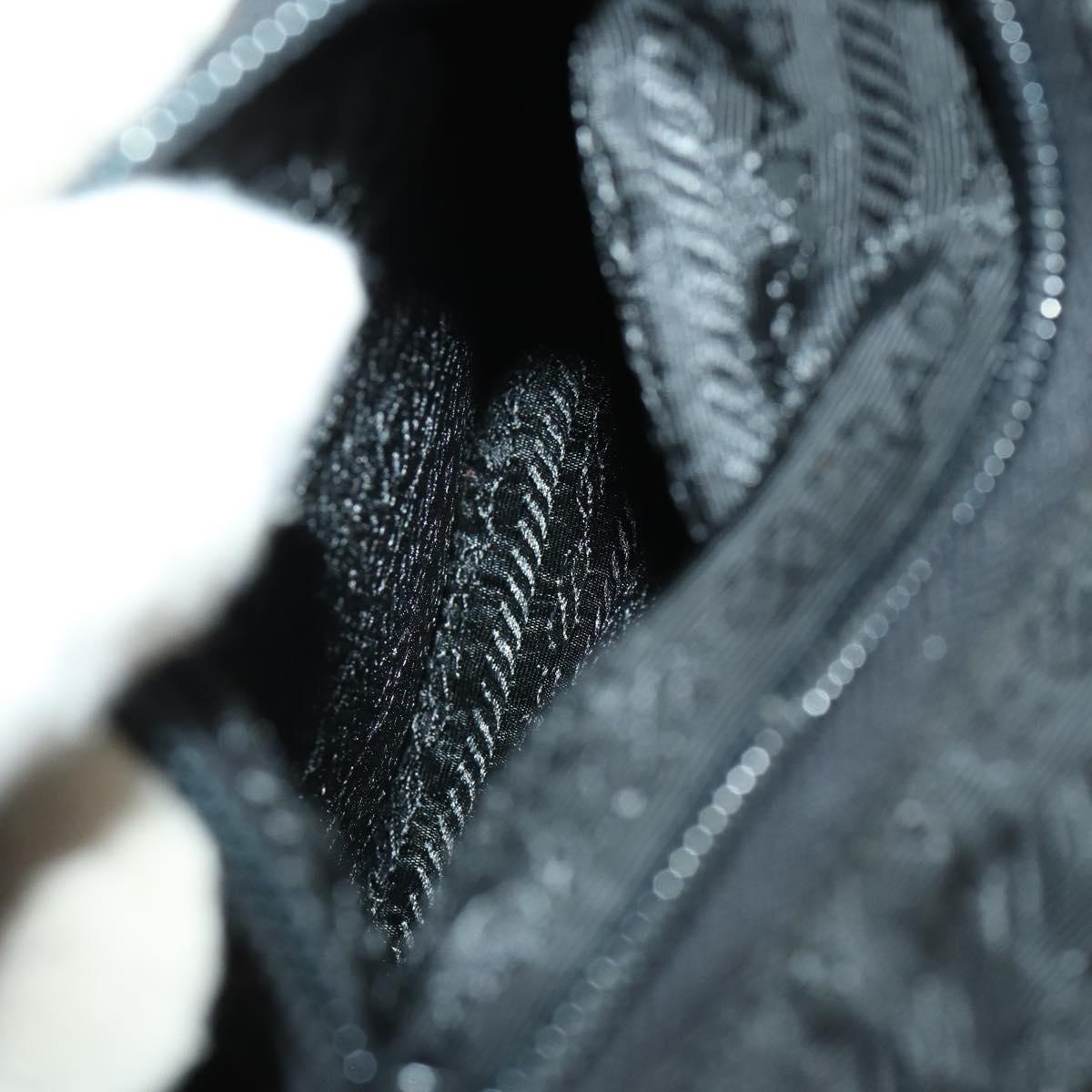 PRADA Backpack Nylon Black Silver Auth bs33265