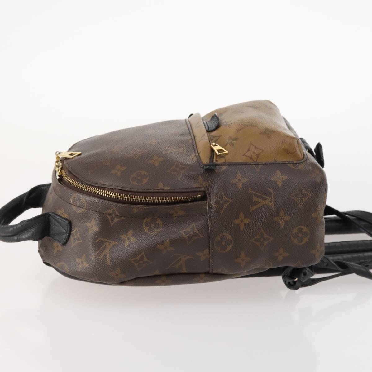 LOUIS VUITTON Monogram Reverse Palm Springs PM Backpack M43116 LV Auth bs33266