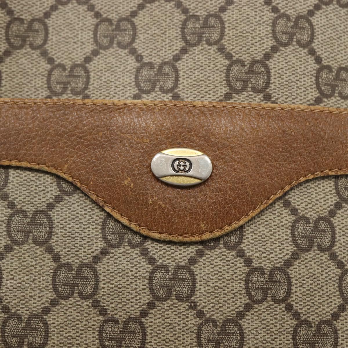 GUCCI GG Supreme Web Sherry Line Tote Bag PVC Beige Gold 40 02 003 Auth bs33280