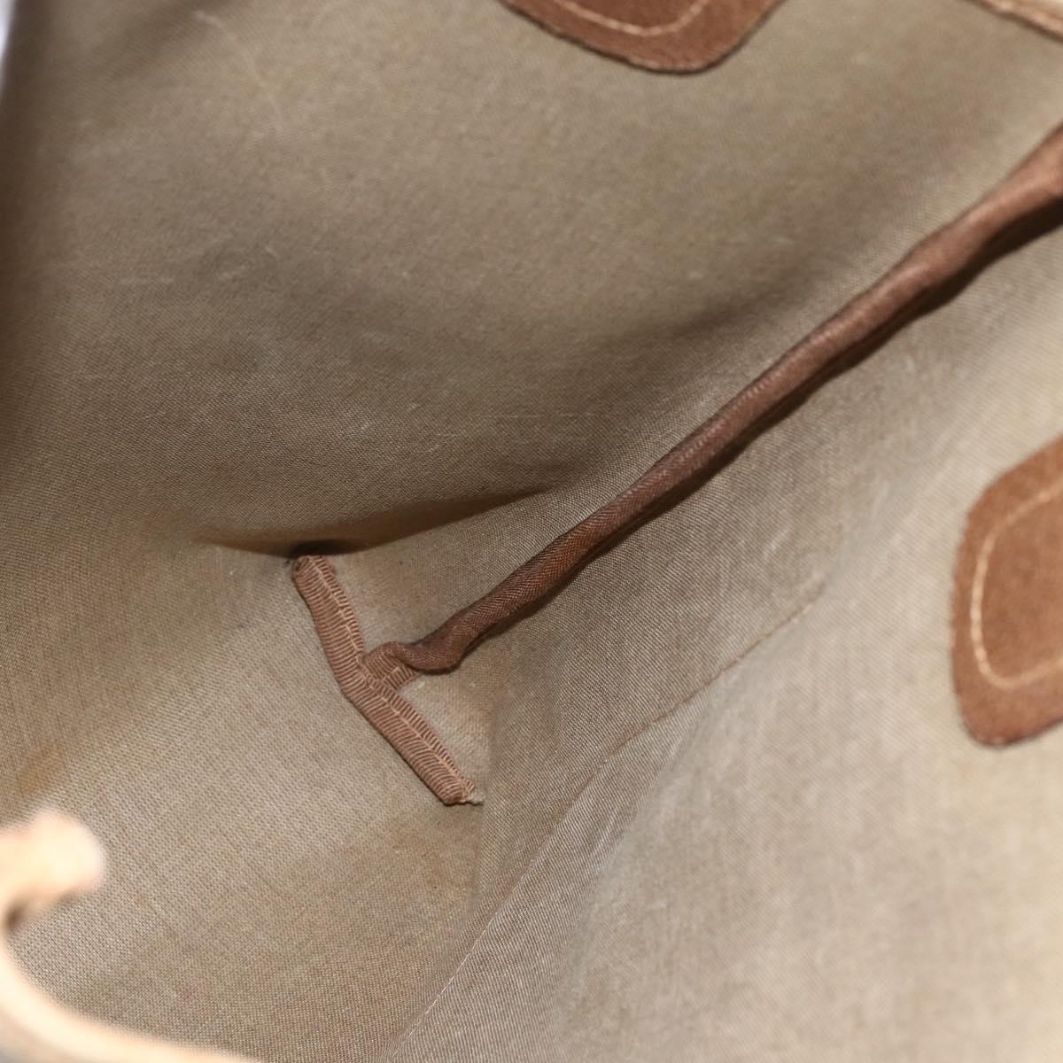 GUCCI GG Supreme Web Sherry Line Tote Bag PVC Beige Gold 40 02 003 Auth bs33280