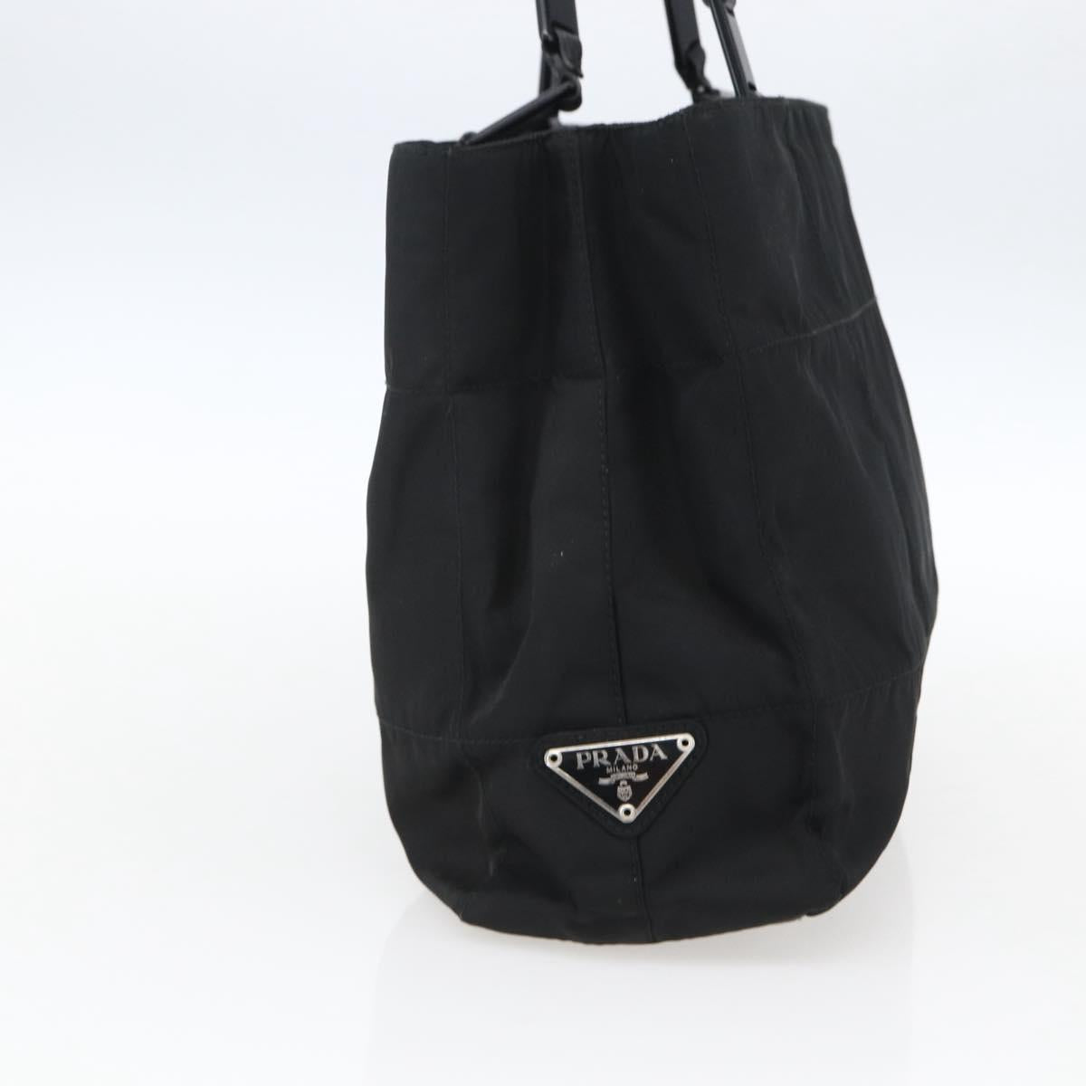 PRADA Shoulder Bag Nylon Black Silver Auth bs33284