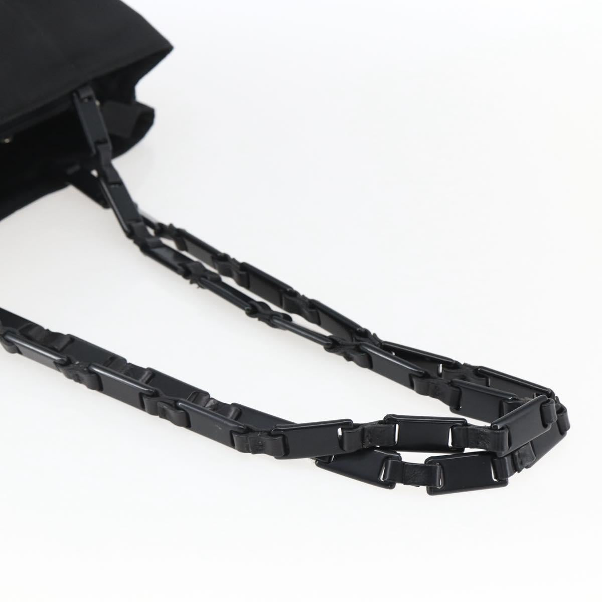 PRADA Shoulder Bag Nylon Black Silver Auth bs33284