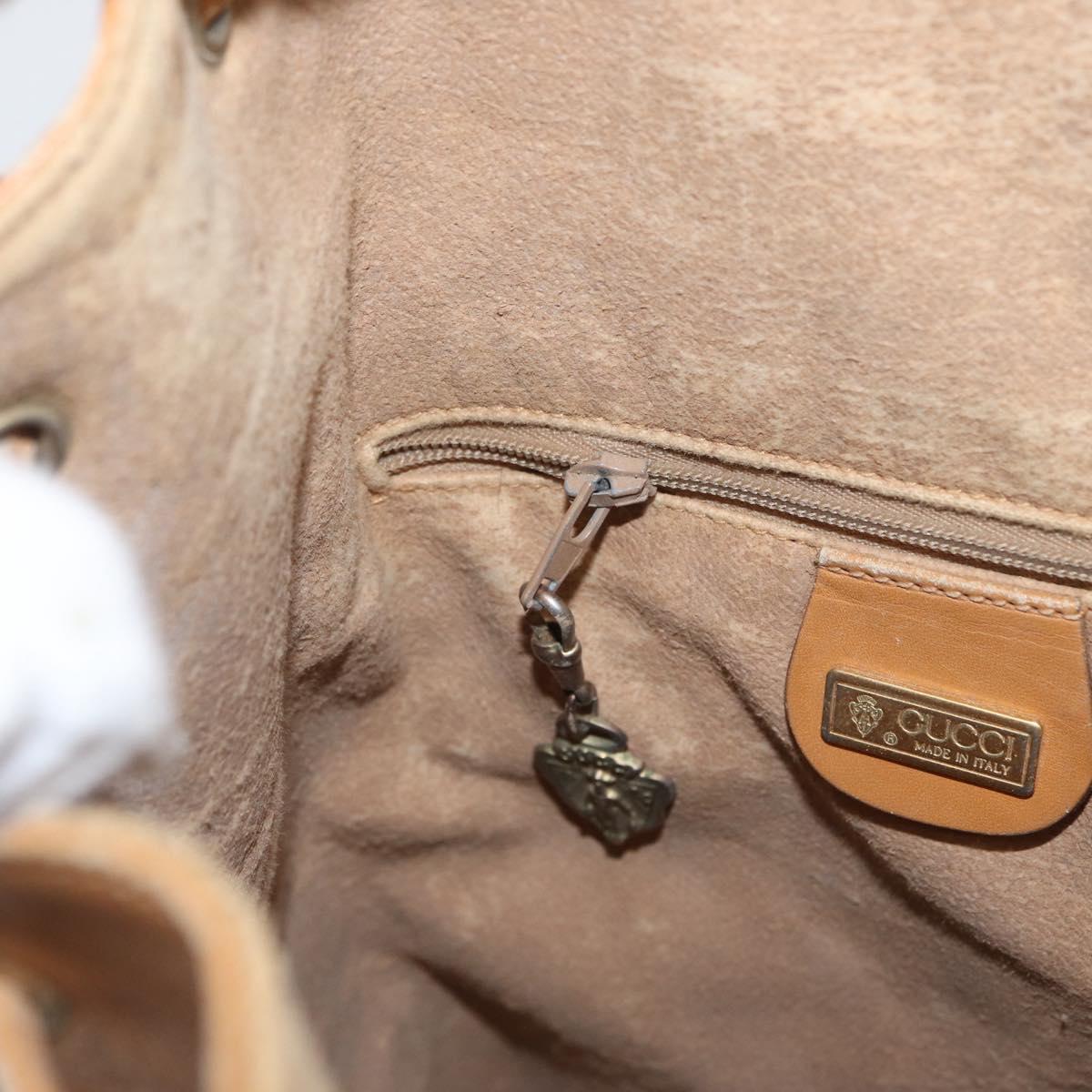 GUCCI Micro GG Supreme Shoulder Bag PVC Beige Gold 001 084 4793 Auth bs33290