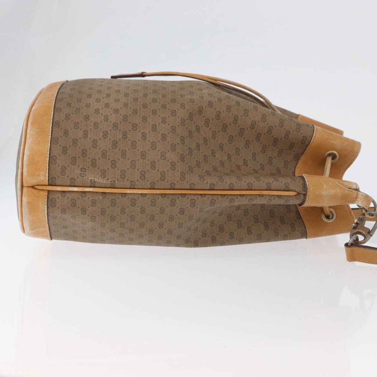 GUCCI Micro GG Supreme Shoulder Bag PVC Beige Gold 001 084 4793 Auth bs33290