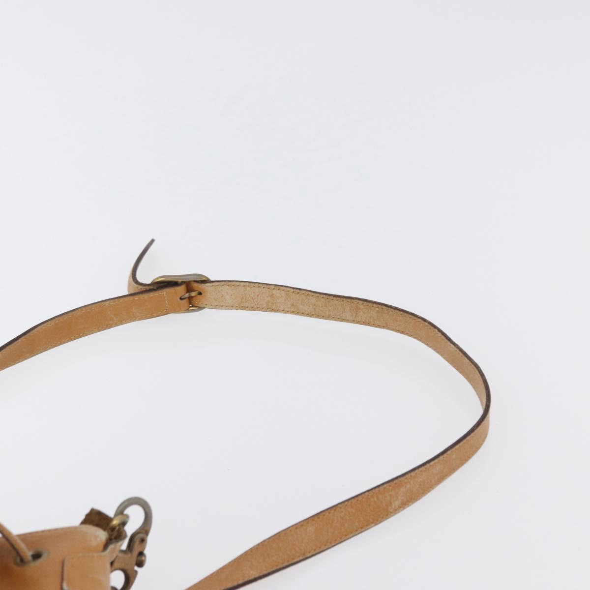 GUCCI Micro GG Supreme Shoulder Bag PVC Beige Gold 001 084 4793 Auth bs33290