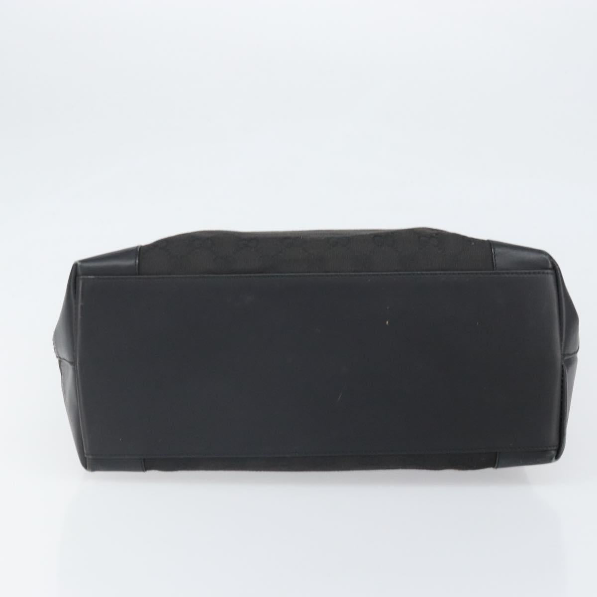 GUCCI GG Canvas Hand Bag Black 002 1121 Auth bs33294