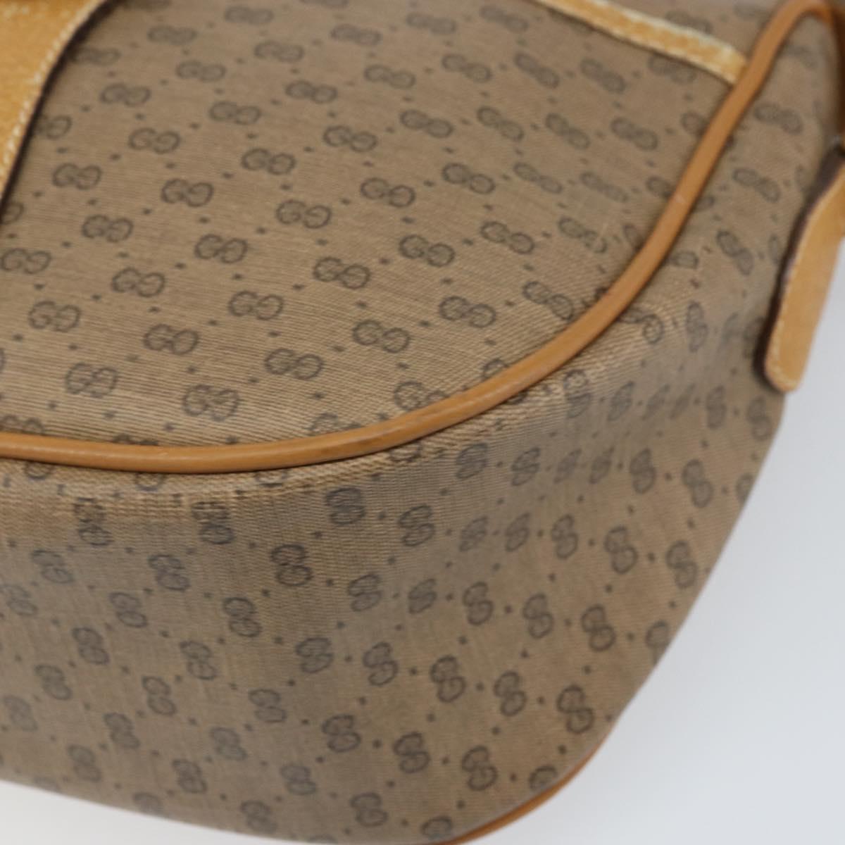 GUCCI Micro GG Supreme Web Sherry Line Bag PVC Beige Gold 89 02 032 Auth bs33296