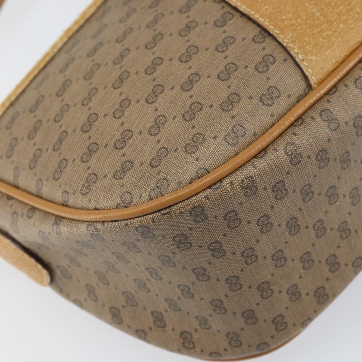 GUCCI Micro GG Supreme Web Sherry Line Bag PVC Beige Gold 89 02 032 Auth bs33296