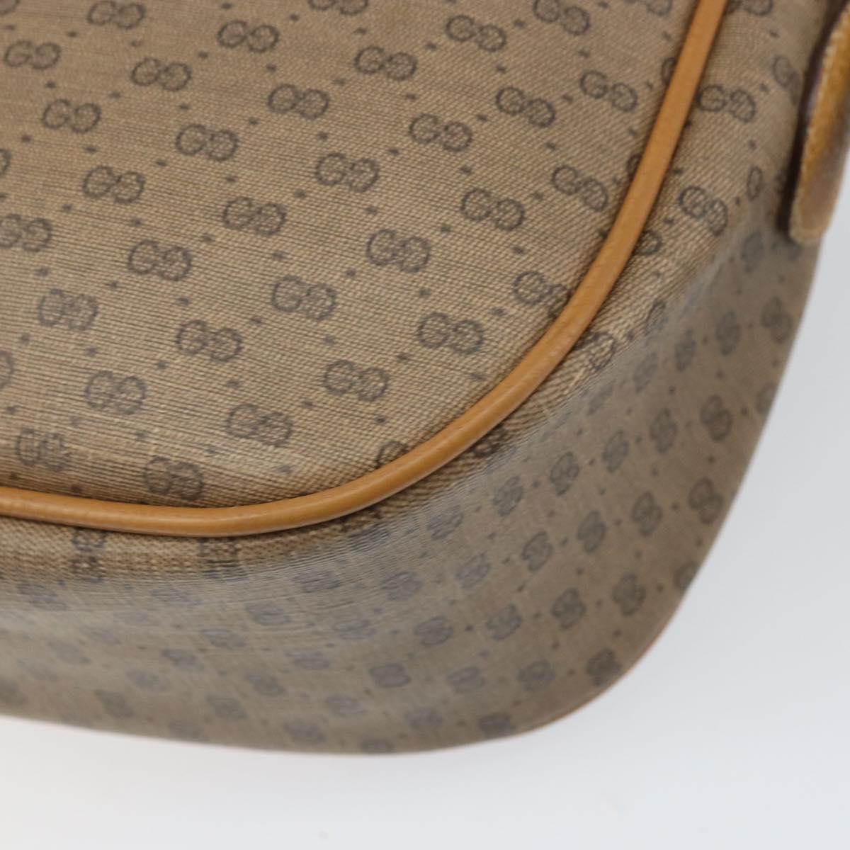 GUCCI Micro GG Supreme Web Sherry Line Bag PVC Beige Gold 89 02 032 Auth bs33296