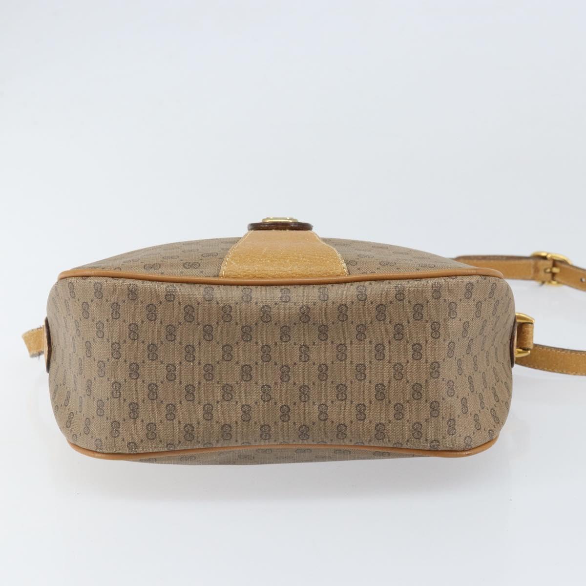 GUCCI Micro GG Supreme Web Sherry Line Bag PVC Beige Gold 89 02 032 Auth bs33296