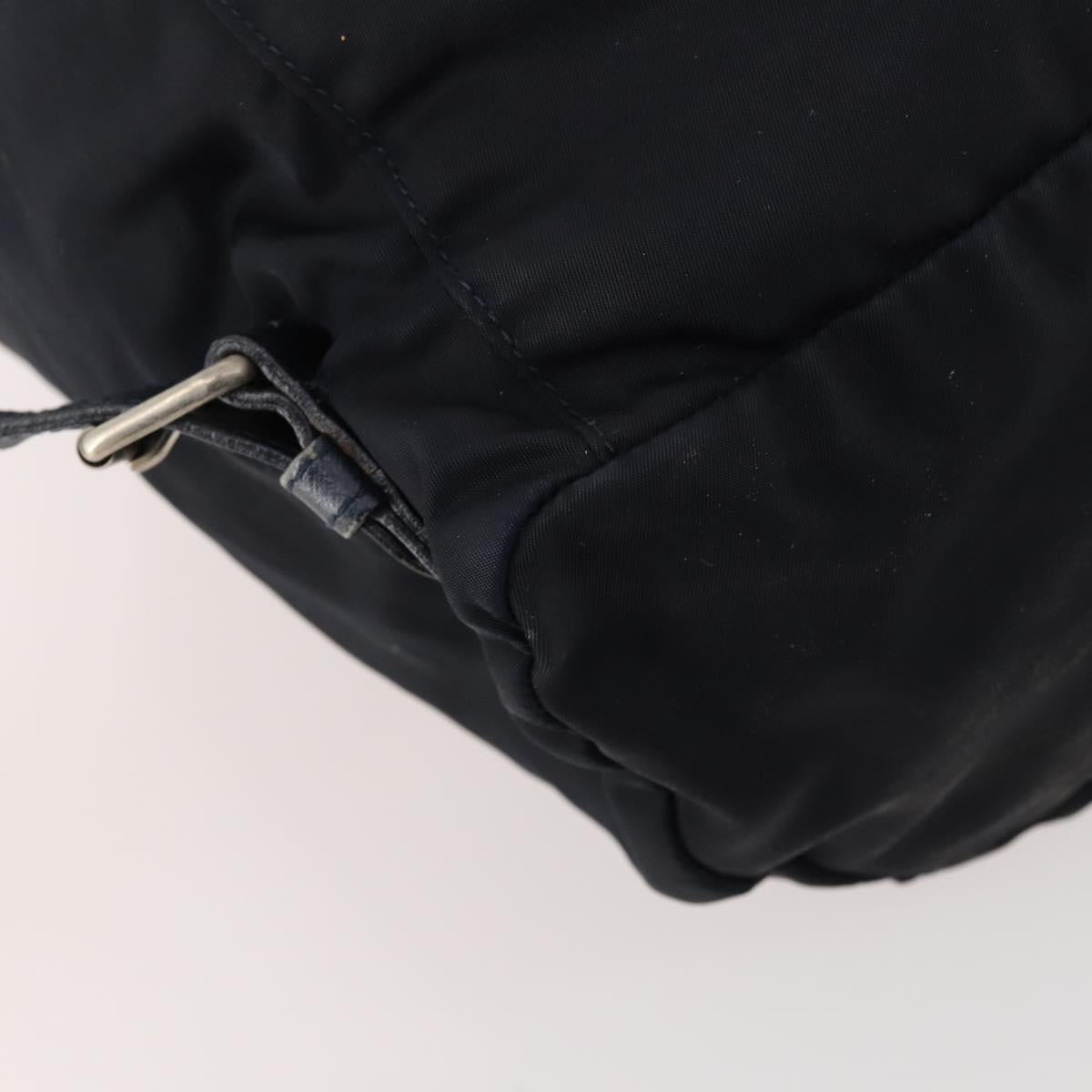 PRADA Backpack Nylon Navy Silver Auth bs33304
