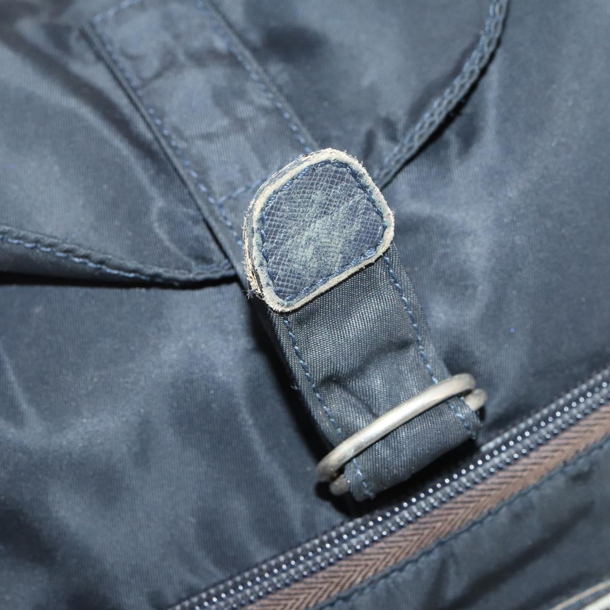 PRADA Backpack Nylon Navy Silver Auth bs33304