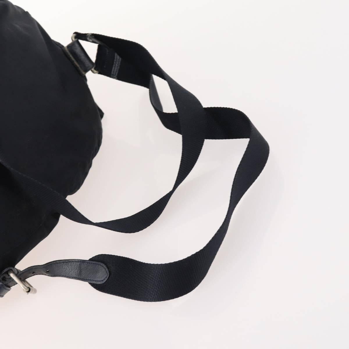 PRADA Backpack Nylon Navy Silver Auth bs33304