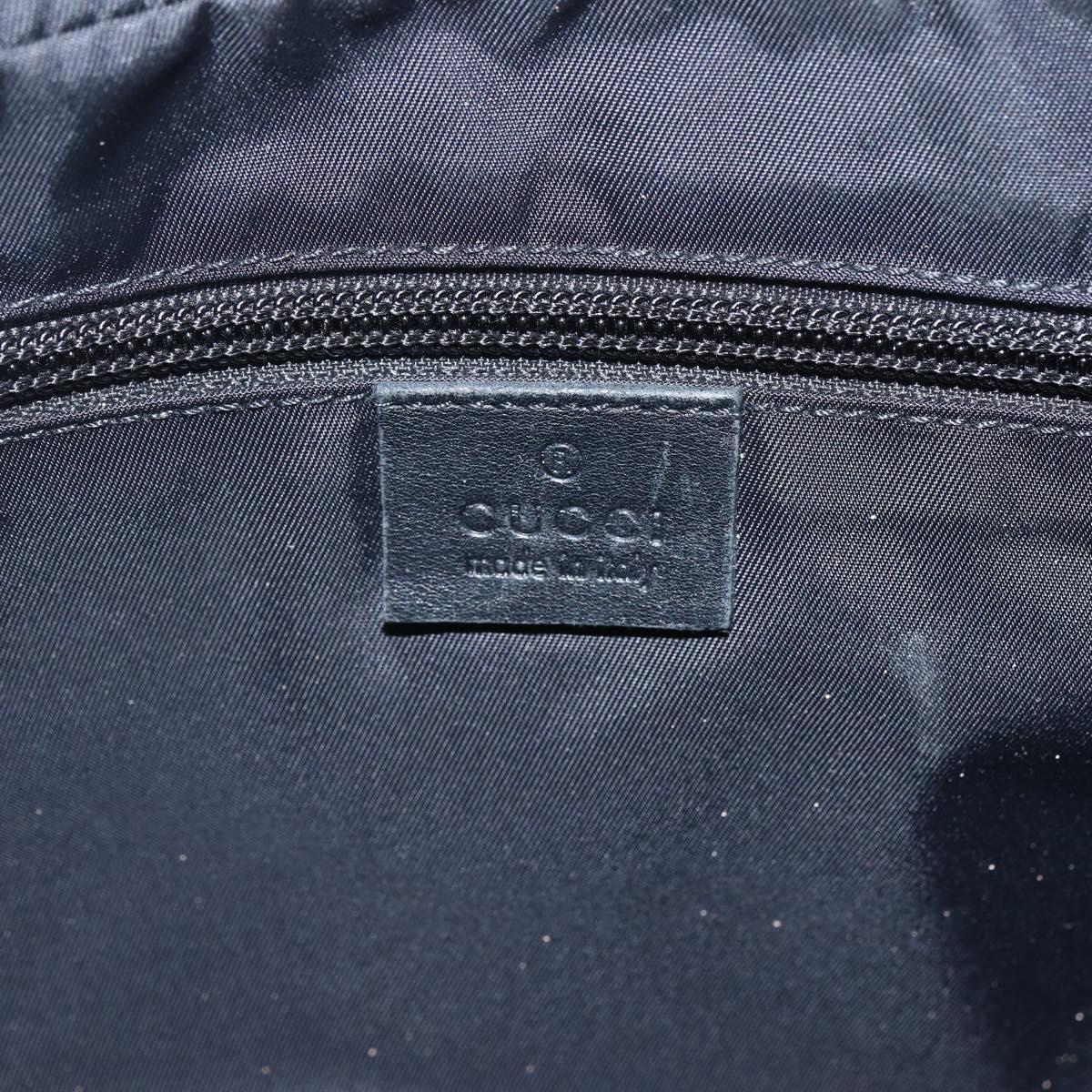 GUCCI GG Canvas Guccissima Clutch Bag Leather nylon Black 162782 Auth bs33316