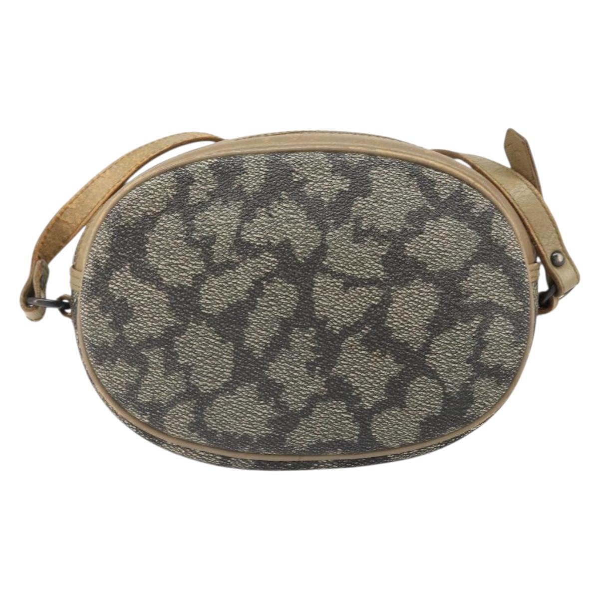 SAINT LAURENT Shoulder Bag PVC Canvas Gray Auth bs33323