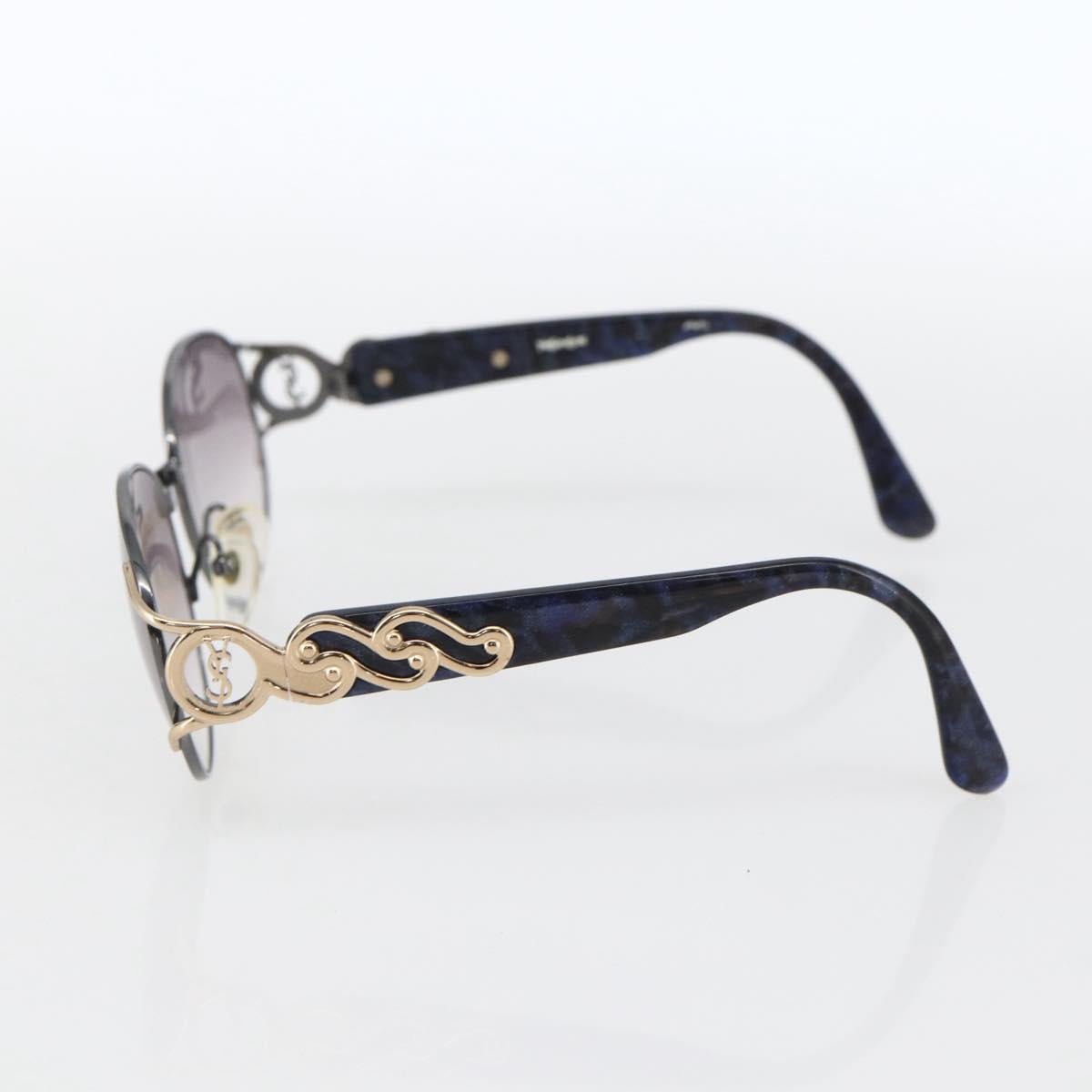 SAINT LAURENT Sunglasses metal Black Auth bs33326