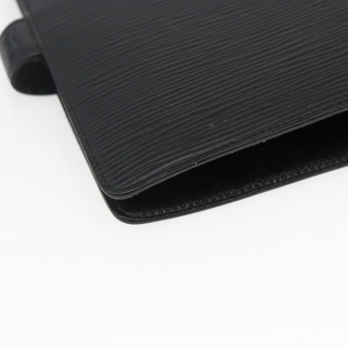 LOUIS VUITTON Epi Agenda MM Day Planner Cover Black R20042 LV Auth bs33328