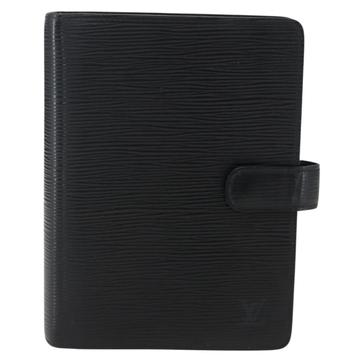 LOUIS VUITTON Epi Agenda MM Day Planner Cover Black R20042 LV Auth bs33328
