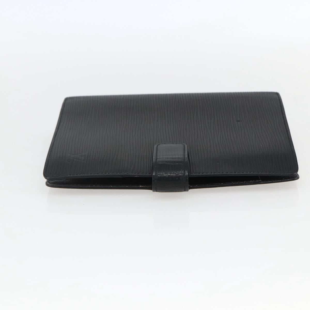 LOUIS VUITTON Epi Agenda MM Day Planner Cover Black R20042 LV Auth bs33328