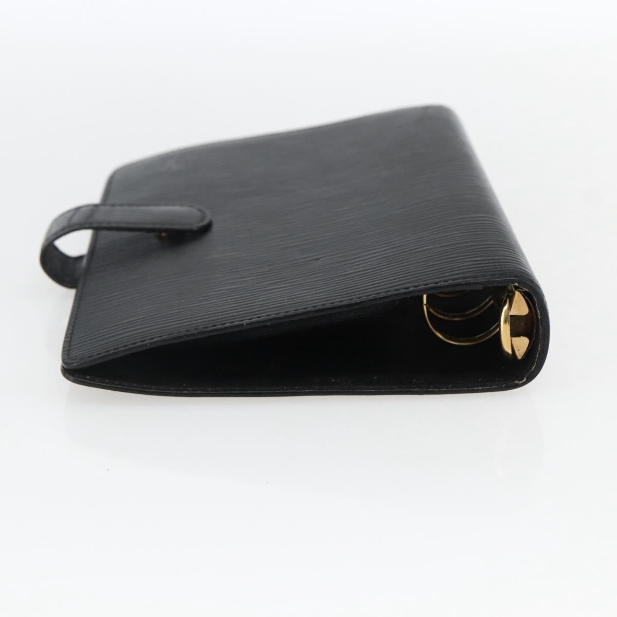 LOUIS VUITTON Epi Agenda MM Day Planner Cover Black R20042 LV Auth bs33328