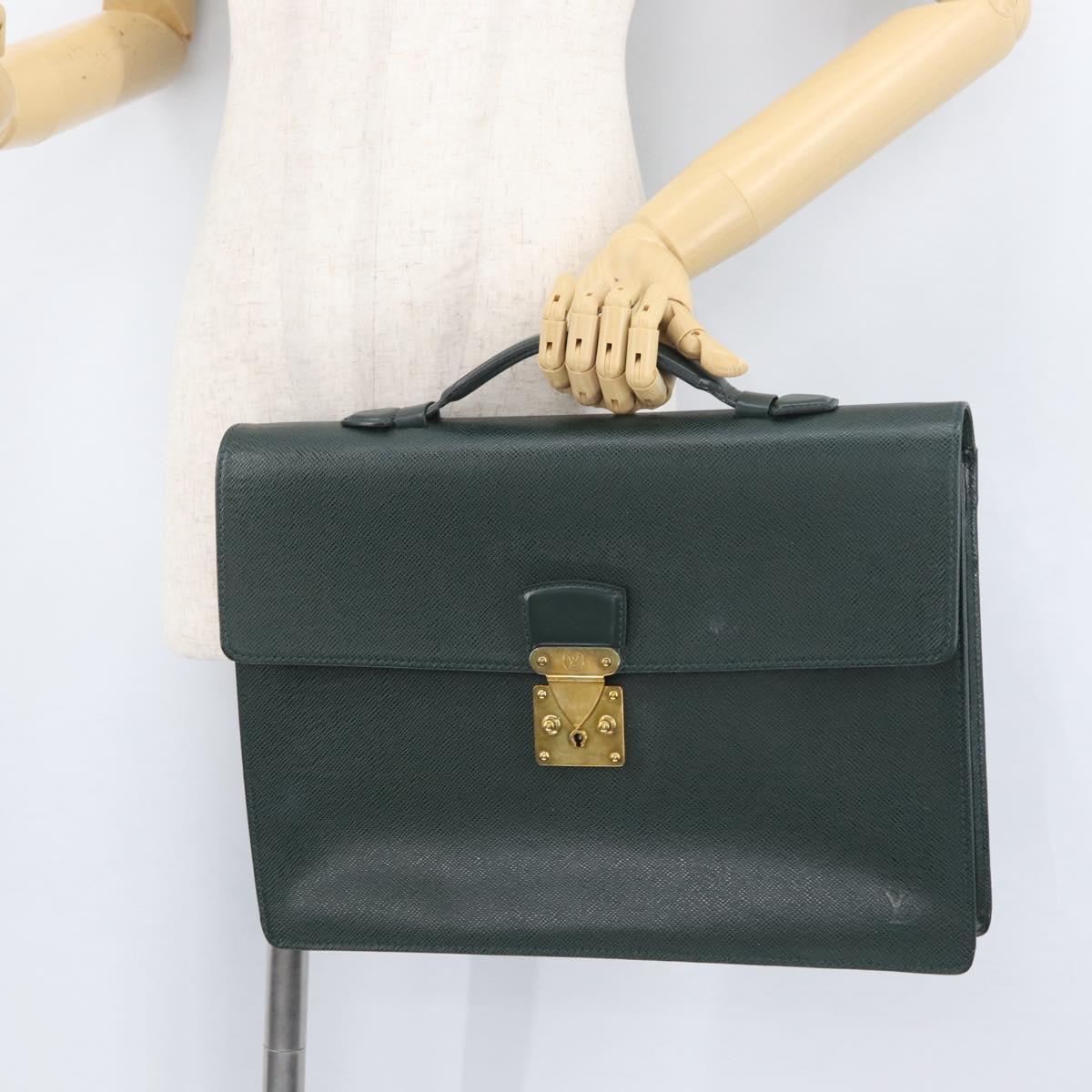 LOUIS VUITTON Taiga Serviette Kourad Business Bag Epicea T16786 LV Auth bs33330