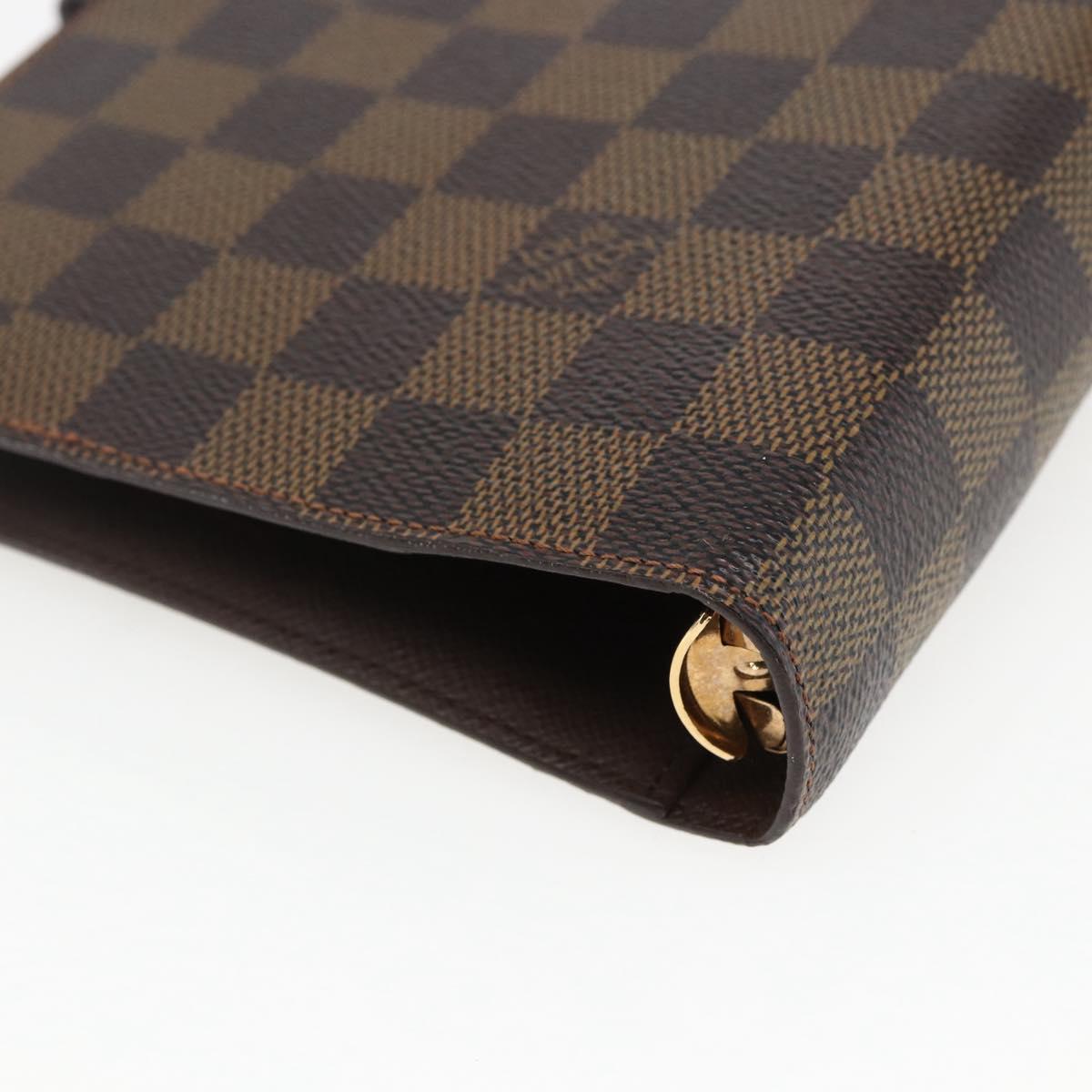 LOUIS VUITTON Damier Ebene Agenda MM Day Planner Cover R20240 LV Auth bs33333
